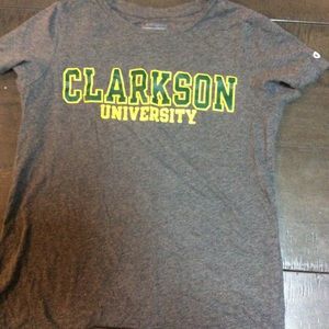 CLARKSON UNIVERSITY grey champion tee shirt